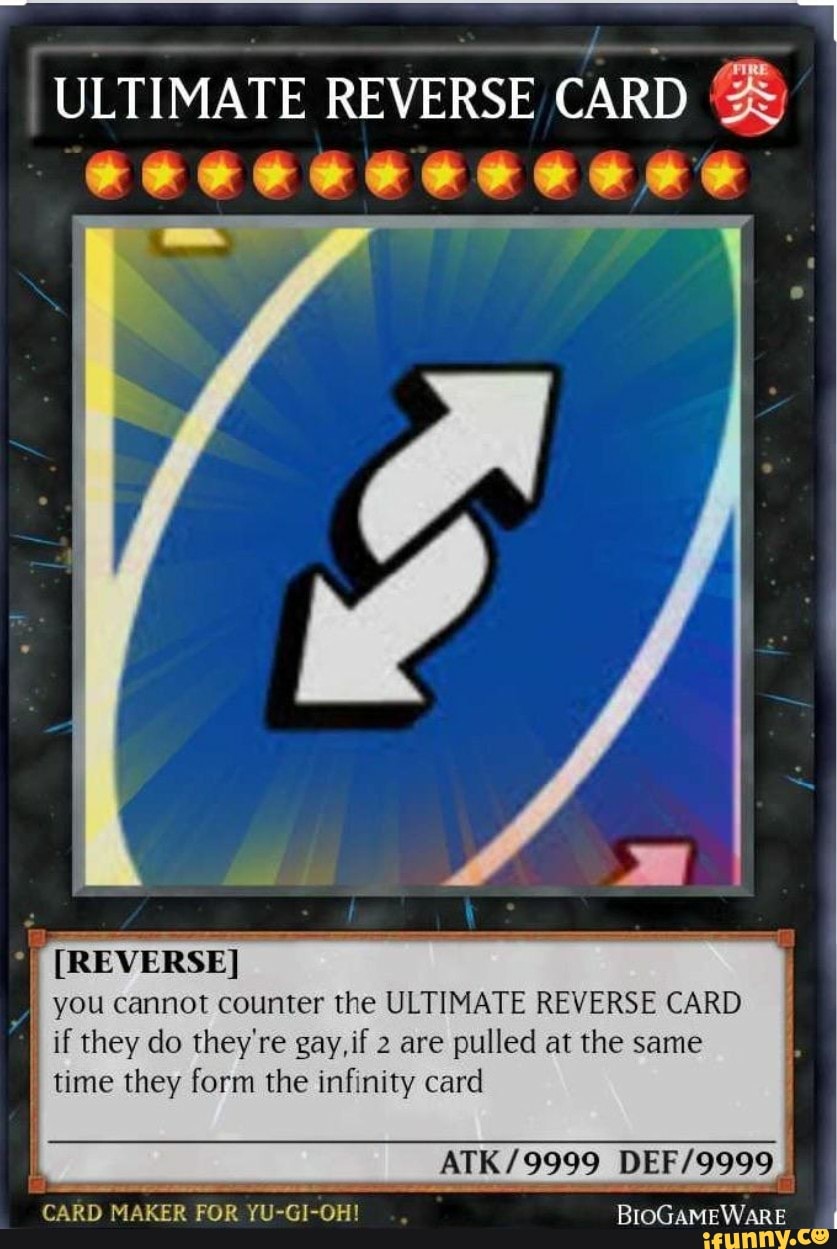Ultra Mega Reverse Card - Printable Cards