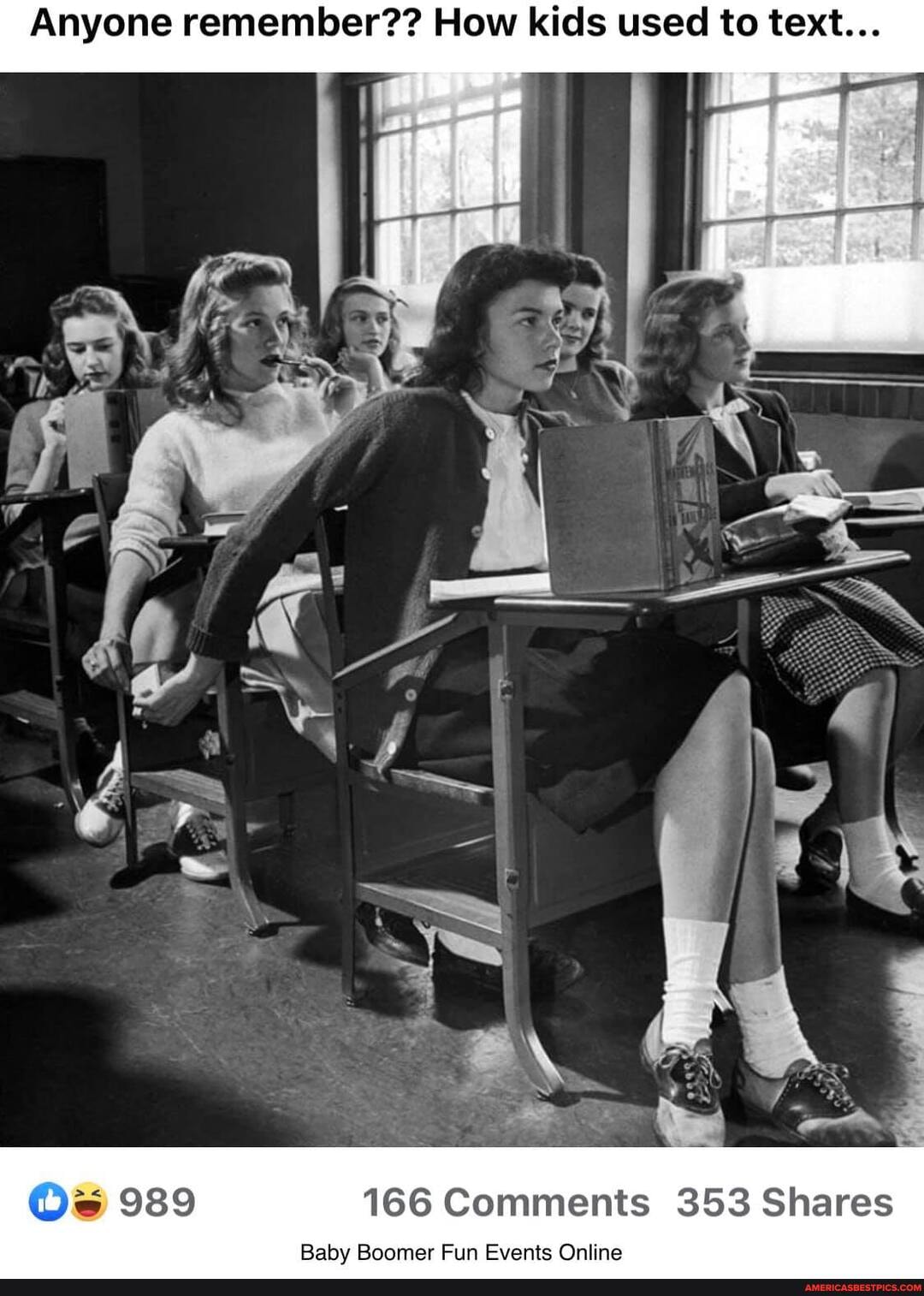 Anyone remember?? How kids used to text...
166 Comments 353 Shares
Baby Boomer Fun Events Online
