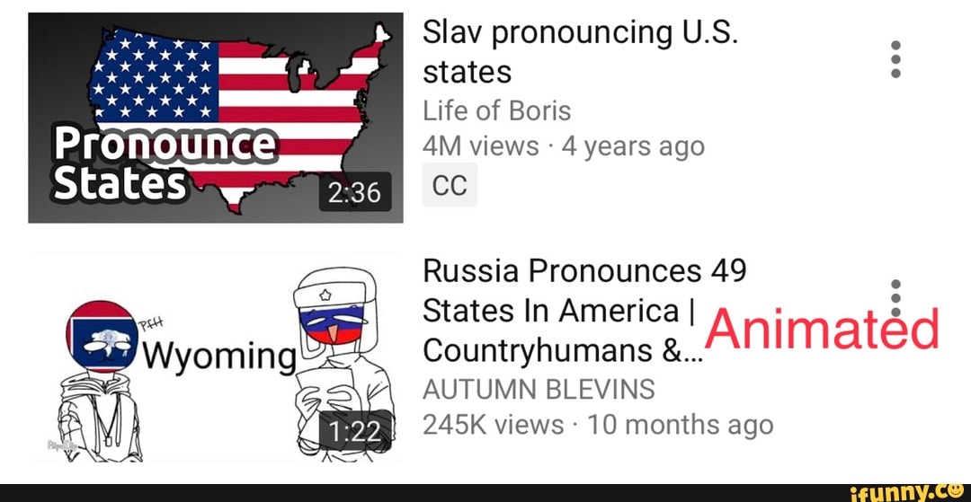 Russia Pronouncing U. S. States ( Country Humans ) Animatic 