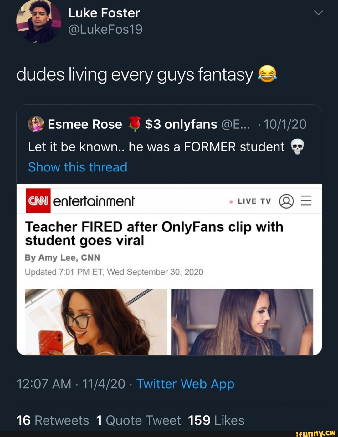 Esmee rose teacher fired