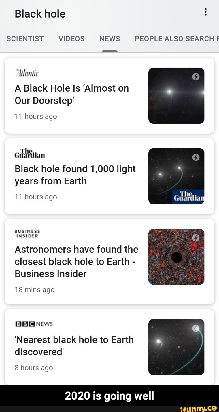 SCIENTIST VIDEOS NEWS PEOPLE ALSO SEARCH F On A Black Hole Is 'Almost