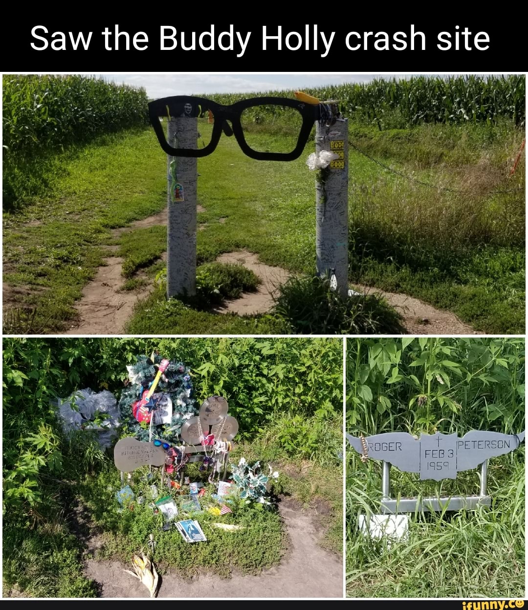 Saw the buddy holly crash site peters ifunny