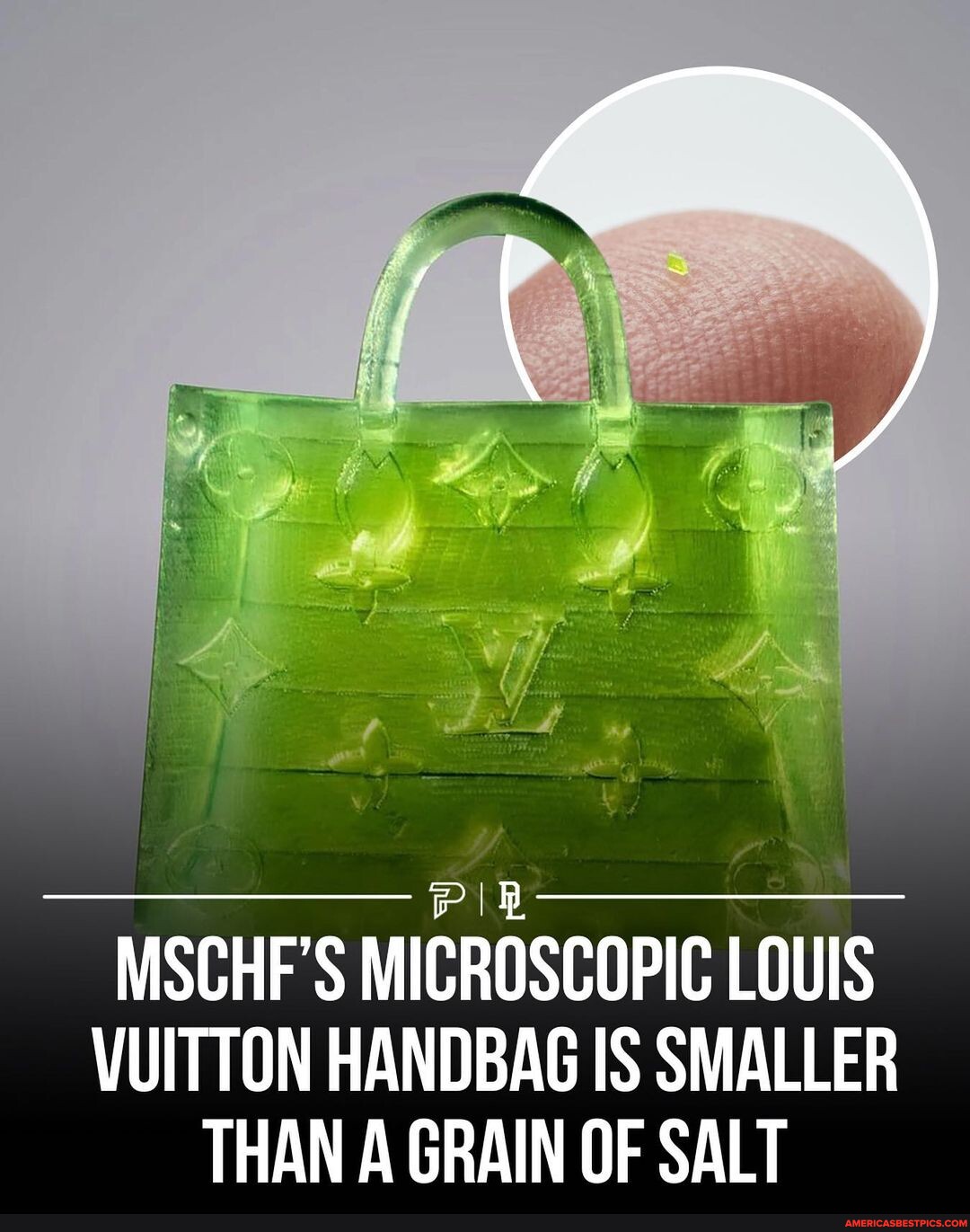 This MSCHF x Louis Vuitton Microscopic Bag Is Smaller Than Grain Size Of  Salt