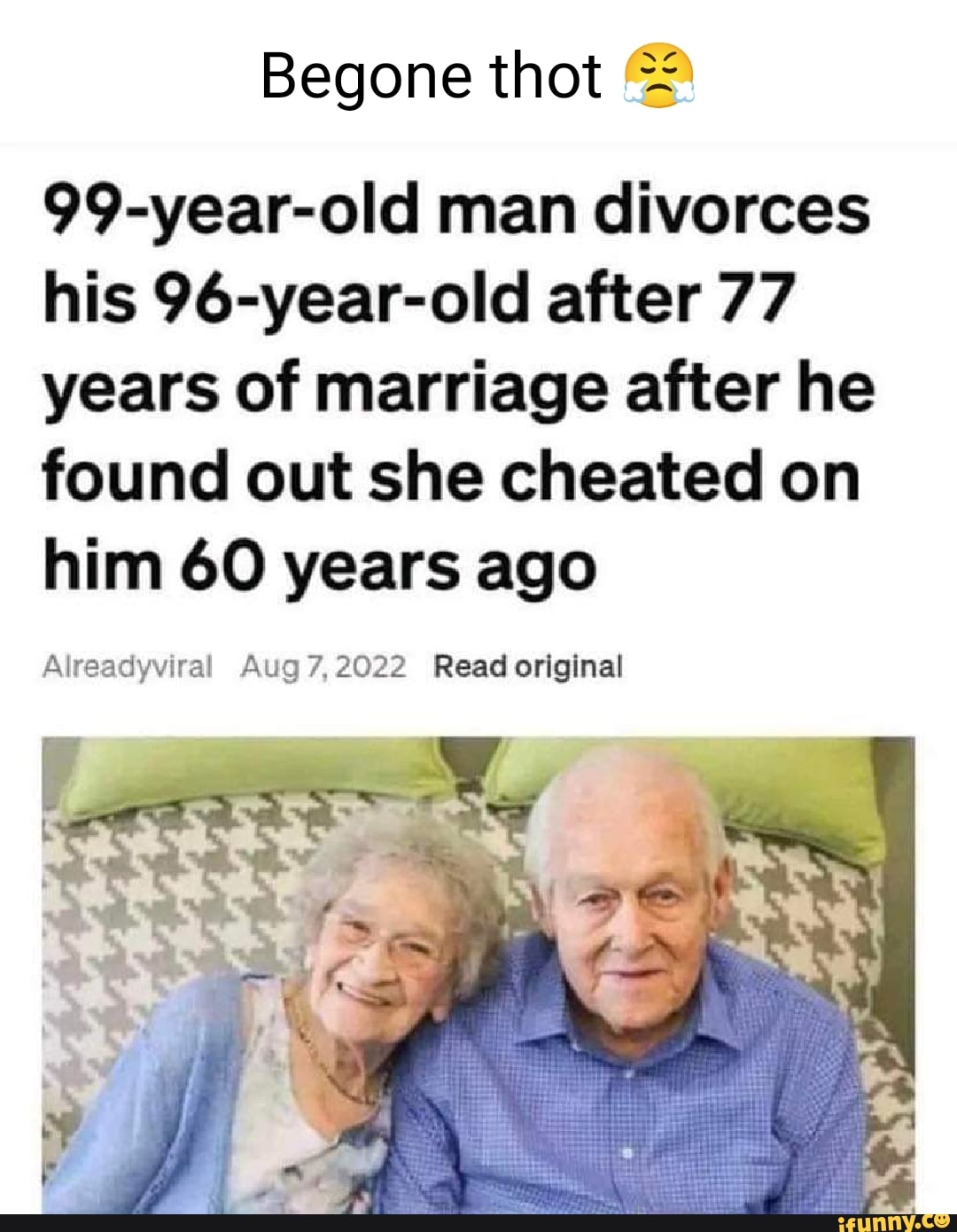 99 year old man divorces wife of 77 years
