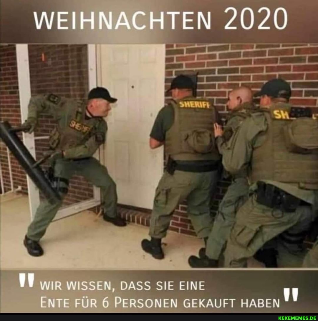 WEIHNACHTEN 2020
WIR WISSEN, DASS SIE EINE ENTE FÜR PERSONEN GEKAUFT HABEN