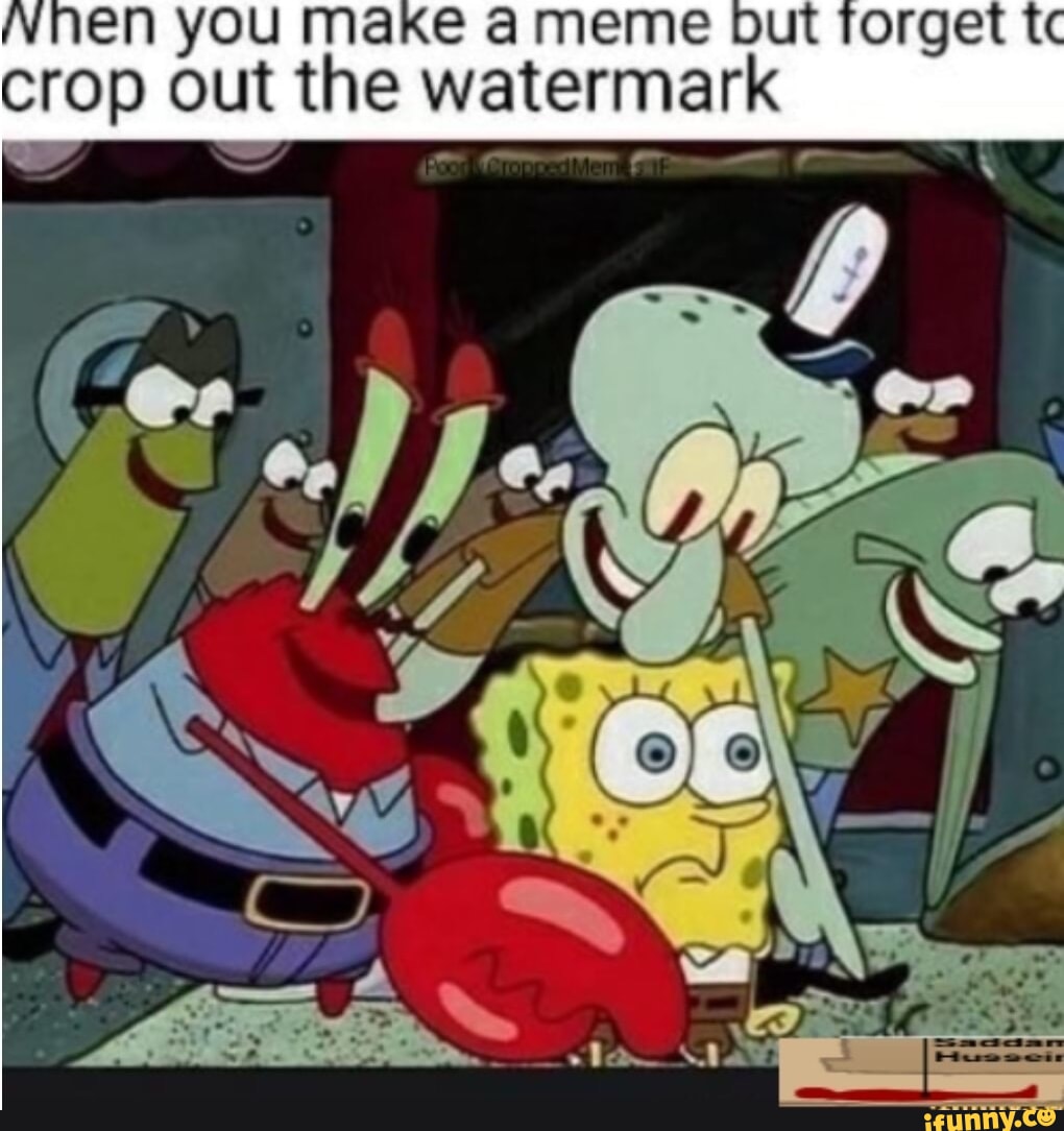 Vnen you MAKE ameme Du crop out the watermark - iFunny