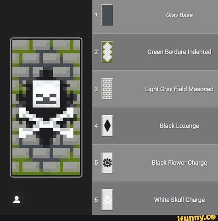 Gray Green Bordure indented Light Gray Field Masoned Black Lozange