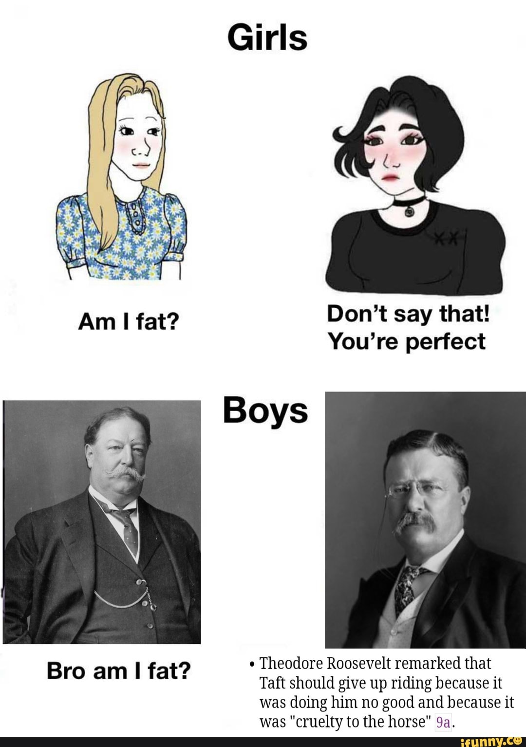 girls-am-i-fat-don-t-say-that-you-re-perfect-boys-theodore-roosevelt