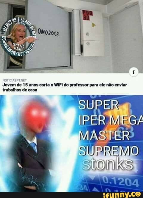 Jovem de 15 anos corta o WiFi do professor para ele não enviar
trabalhos de casa