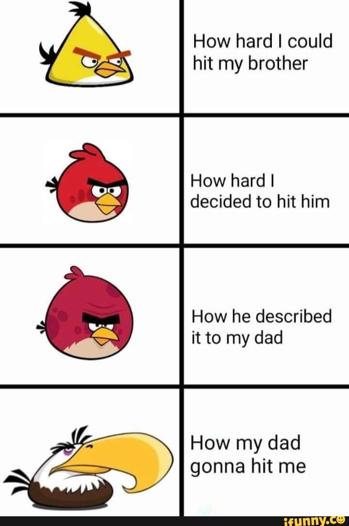 How hard I could hit my brother How hard I decided to hit him How he ...