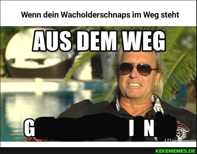 Wenn dein Wacholderschnaps im Weg steht
DEM, WEG