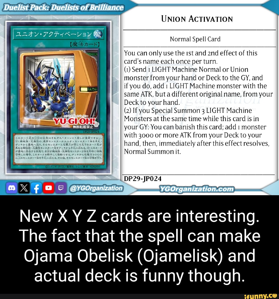 Duelist Pack: Duelists of Brilliance UNION ACTIVATION Normal Spell Card You can only use the ist Duelist Pack: Duelists of Brilliance UNION ACTIVATION Normal Spell Card You can only use the ist