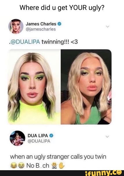 Where Did U Get YOUR Ugly? James Charies @DUALIPA Twinning!