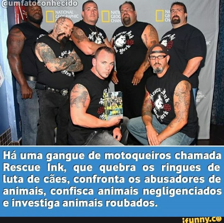 Há uma gangue de motoqueiros chamada
Rescue Ink, que quebra os ringues de luta de cães, confronta os abusadores de animais, confisca animais negligenciados e investiga animais roubados.