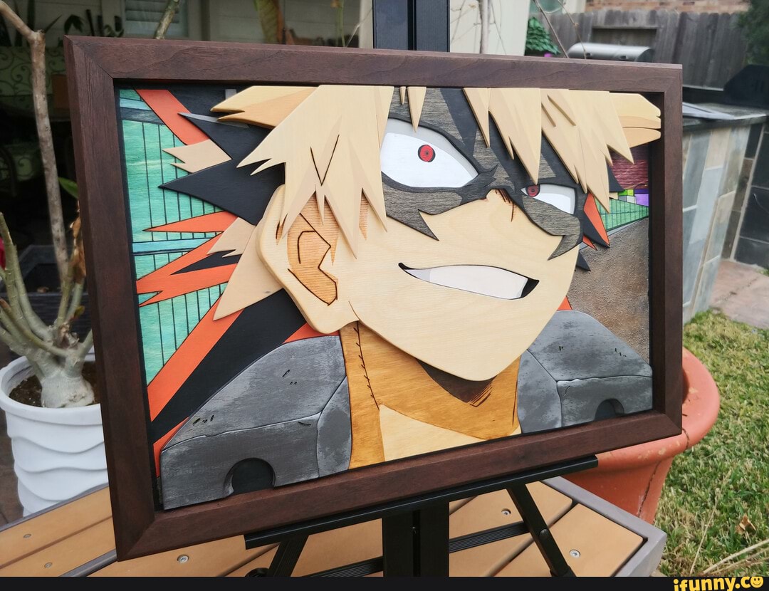 anime, fanart, woodworking, my_hero_academia