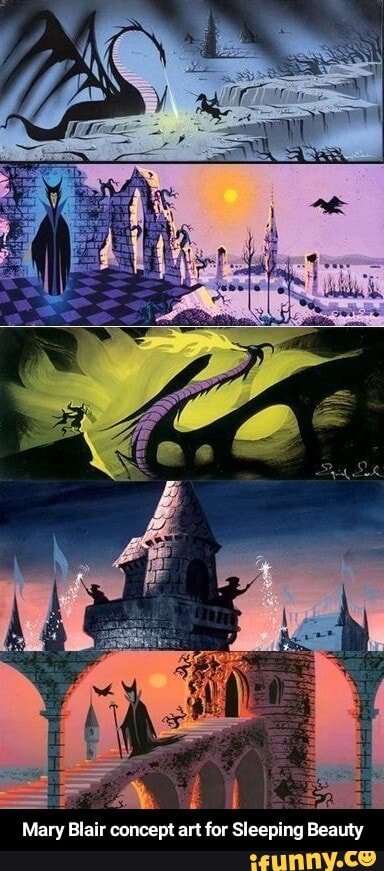 Mary Blair concept art for Sleeping Beauty - iFunny