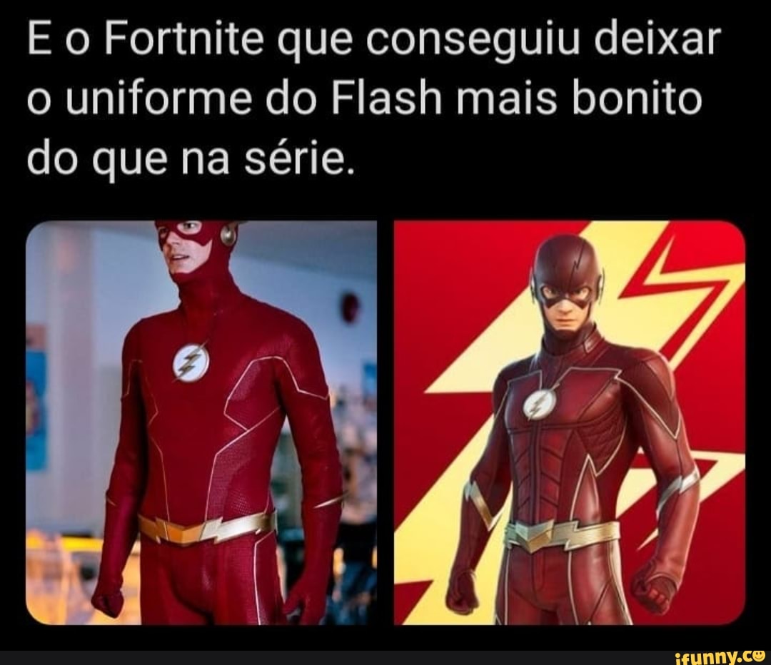 E o Fortnite que conseguiu deixar o uniforme do Flash mais bonito do que na série.