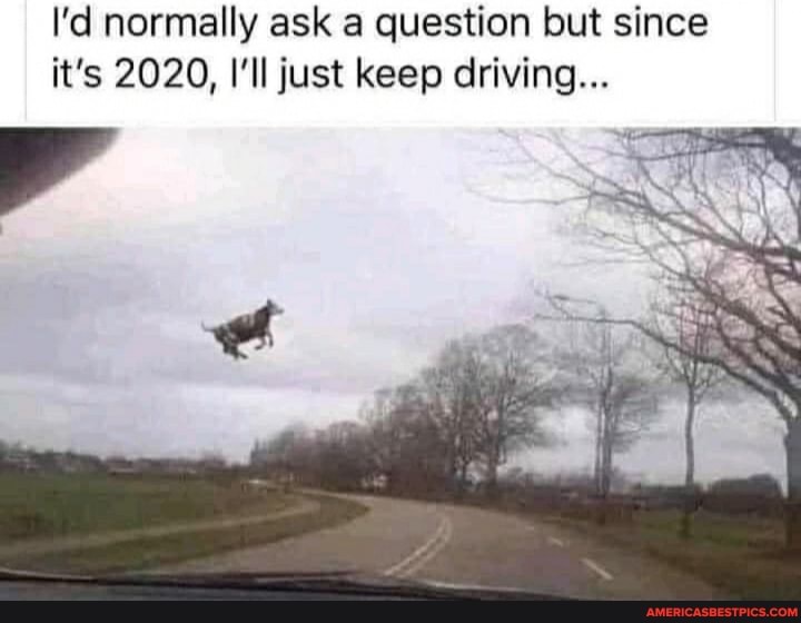 I'd normally ask a question but since it's 2020, I'll just keep driving...