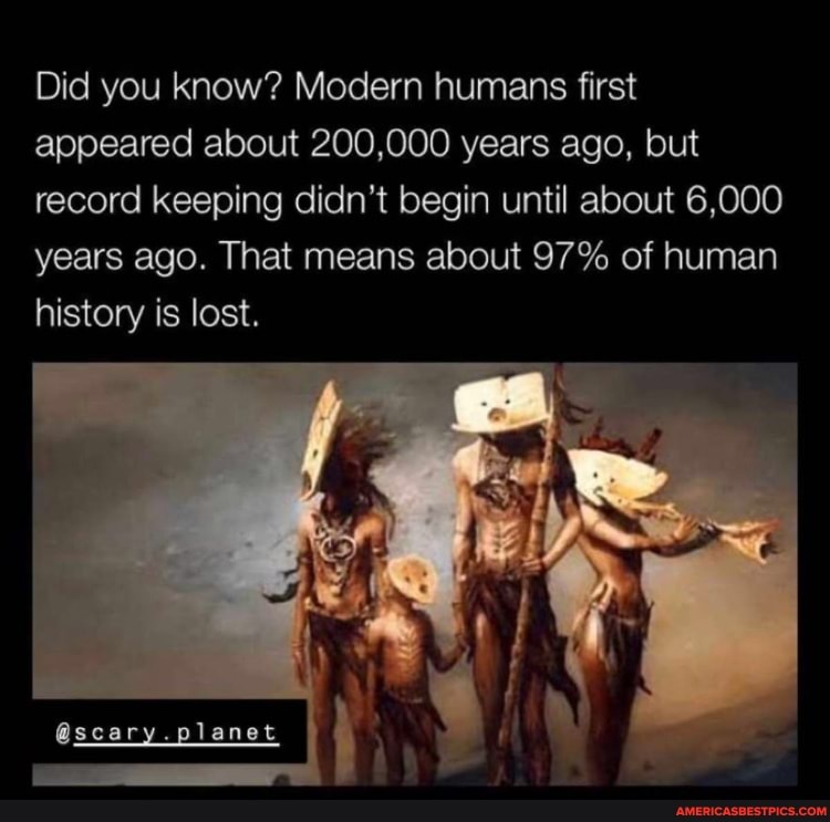 Did you know'? Modern humans first appeared about 200,000 years ago