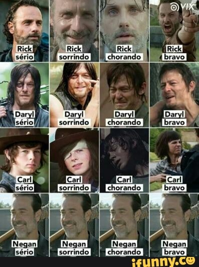 Negan!
chorando
Negan
sorrindo