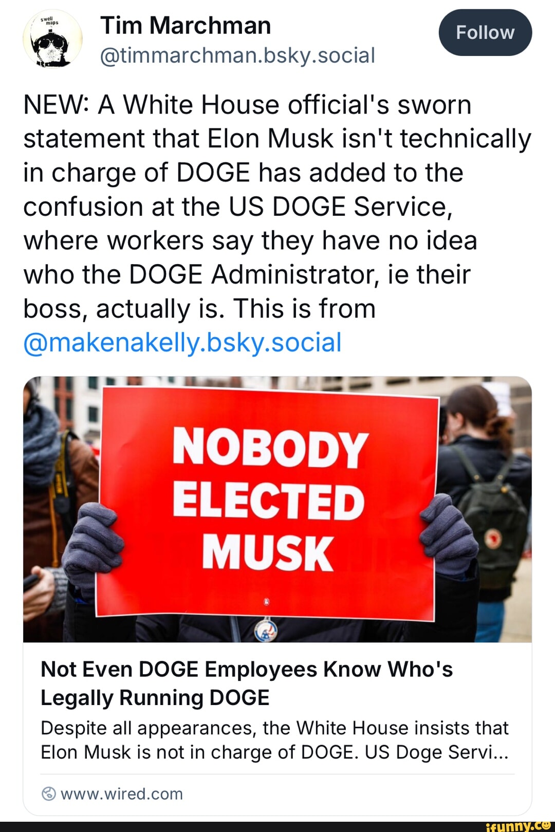 Tim Marchman @timmarchman.bsky.social NEW: A White House official's ...