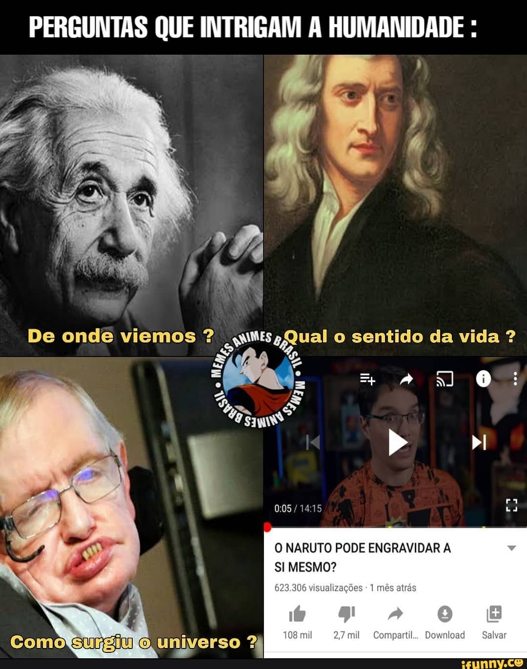 PERGUNTAS QUE INTRIGAM A HUMANIDADE 0:05/14:15 La
O NARUTO PODE ENGRAVIDAR A
SI MESMO?