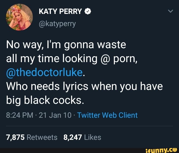 720px x 616px - No way, I'm gonna waste all my time looking porn, @thedoctorluke. Who needs  lyrics when you have big black cocks. Twitter Web Client - iFunny