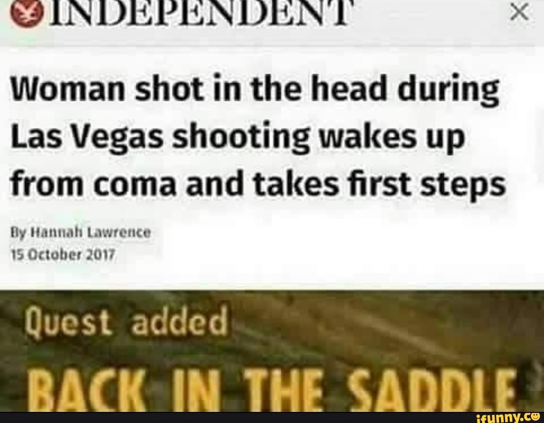 Woman shot in the head during
Las Vegas shooting wakes up
from coma and takes first steps
By Hannah Lawrence
15 October 2017
RACK IN THE SADDLE