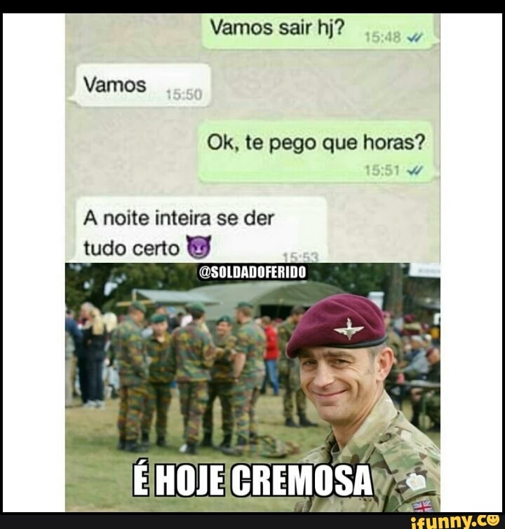 Vamos sair hj?
Ok, te pego que horas?
A noite inteira se der
EB