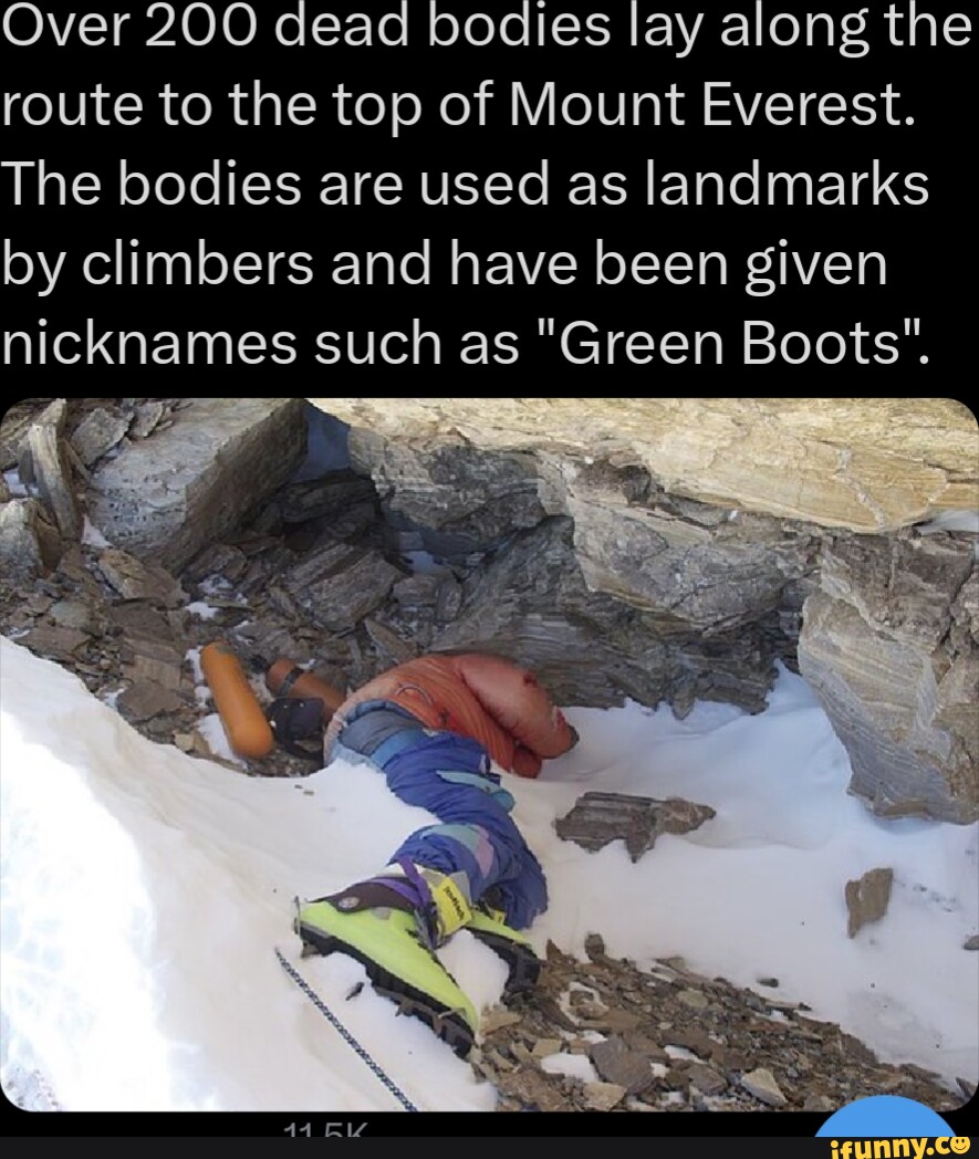 Over 200 dead bodies lay along the route to the top of Mount Everest