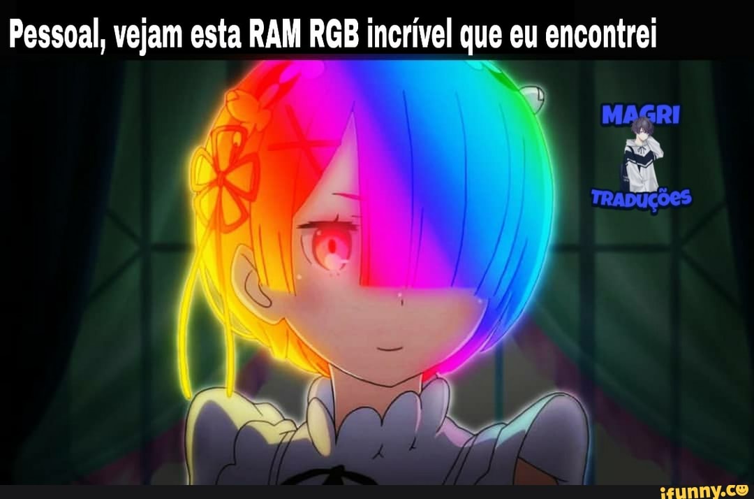 Pessoal, vejam esta RAM RGB incrível que eu encontrei