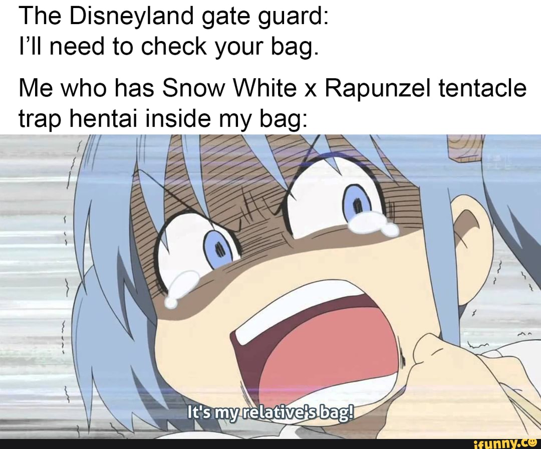 The Disneyland Gate Guard Pil Need To Check Your Bag Me Who Has Snow