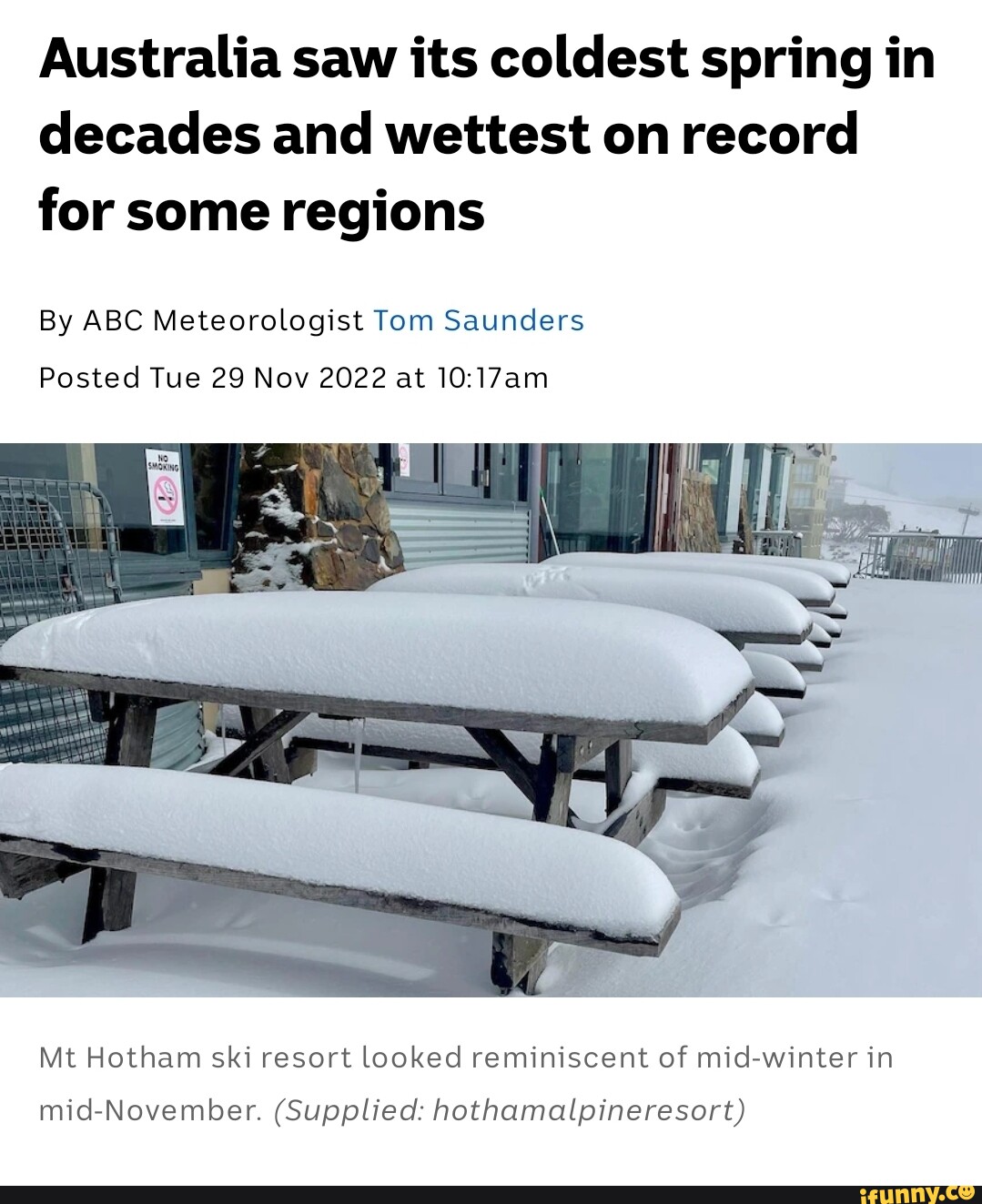 Australia saw its coldest spring in decades and wettest on record for