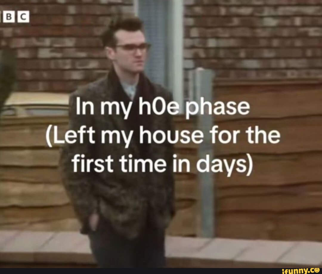 In my hOe phase (Left my house for the first time in days) - iFunny