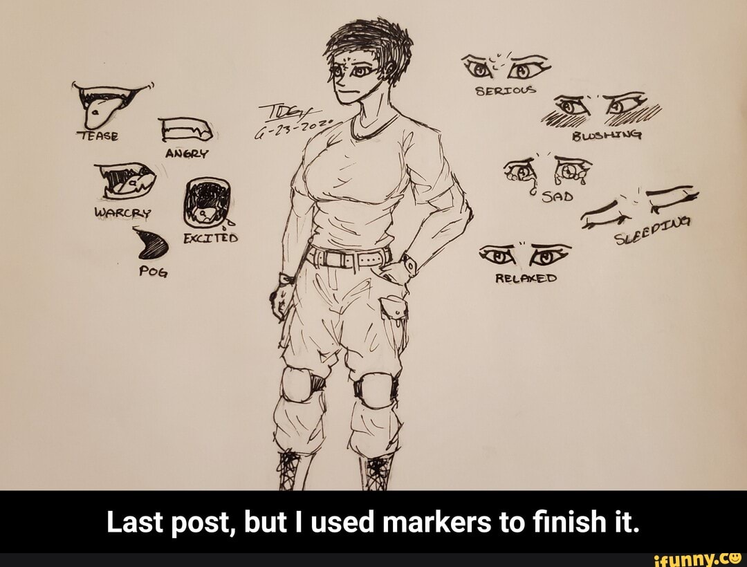 Last post, but I used markers to finish it. - Last post, but I used markers to finish it.