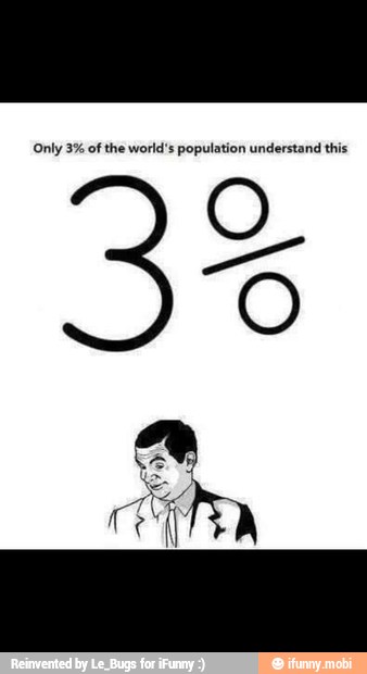 Only 3% of the world's population understand this