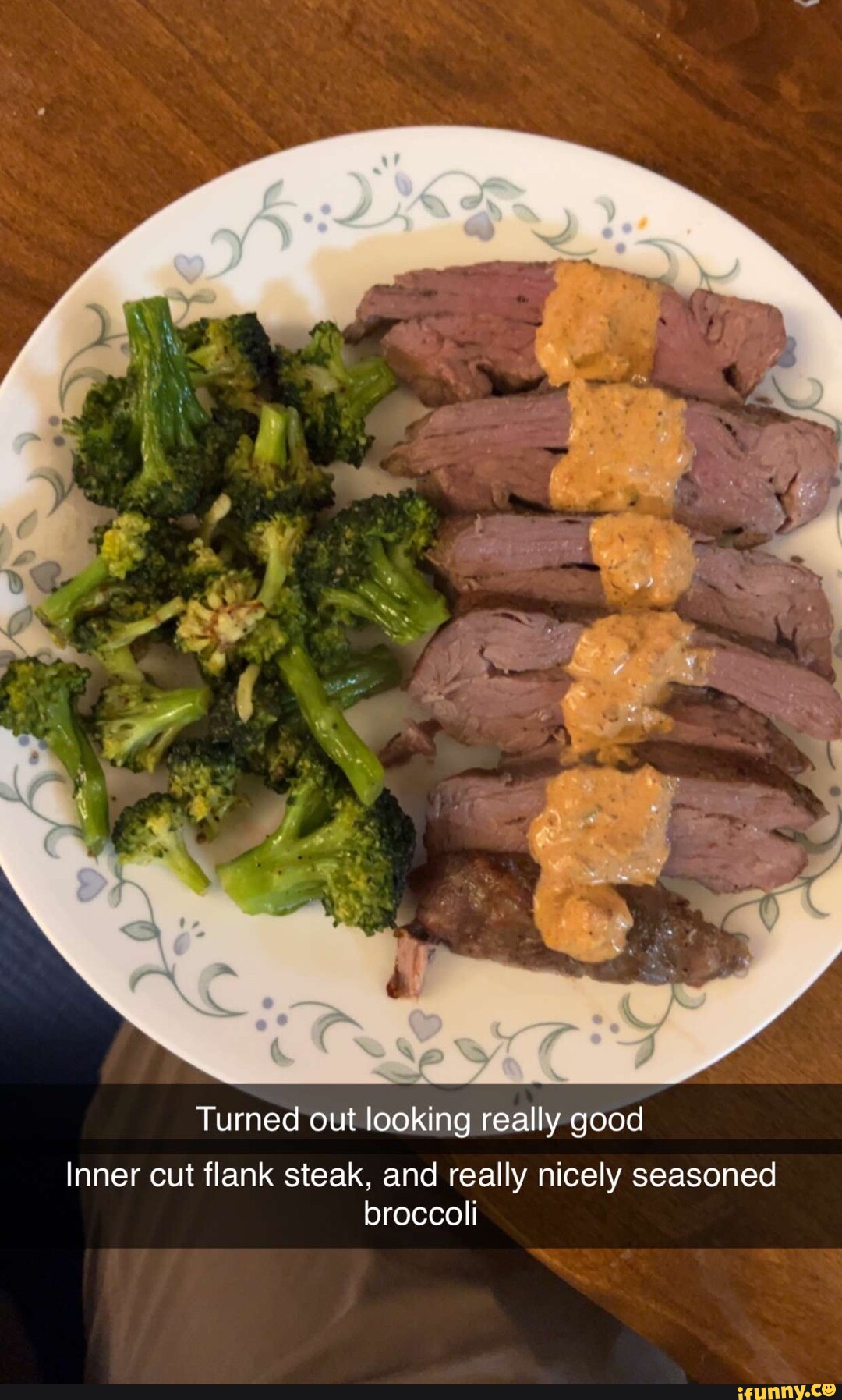 Turned out looking really good Inner cut flank steak, and really nicely