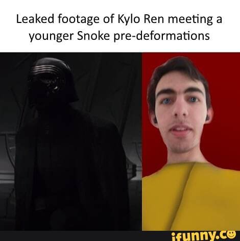 Leaked footage of Kylo Ren meeting a younger Snoke pre-deformations AA