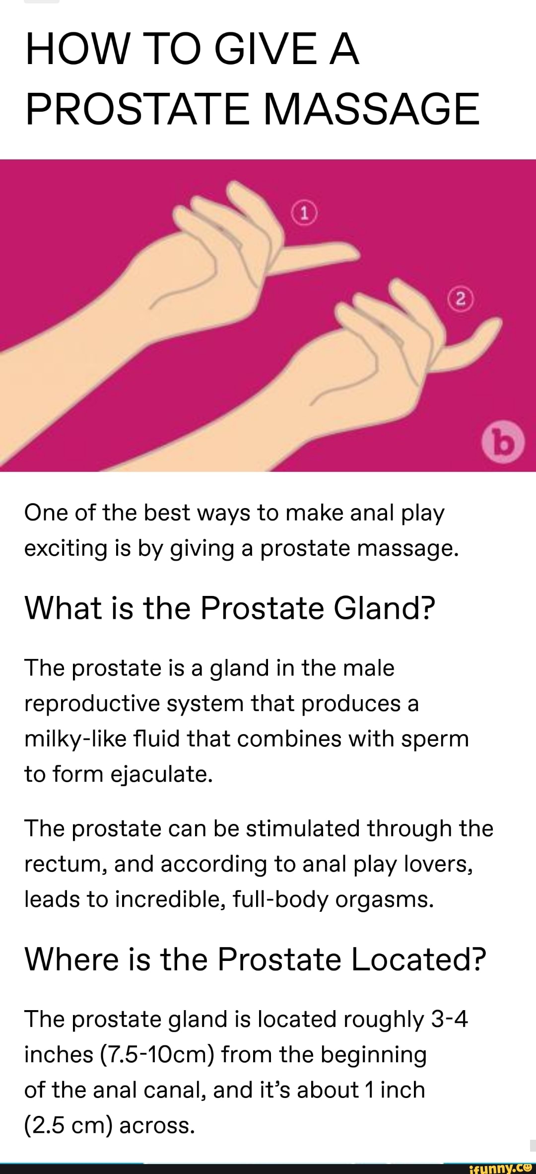 Correct Prostate Massage