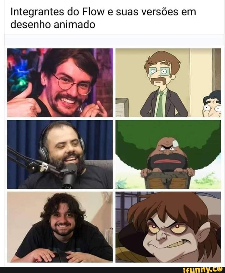 Integrantes do Flow e suas versões em desenho animado