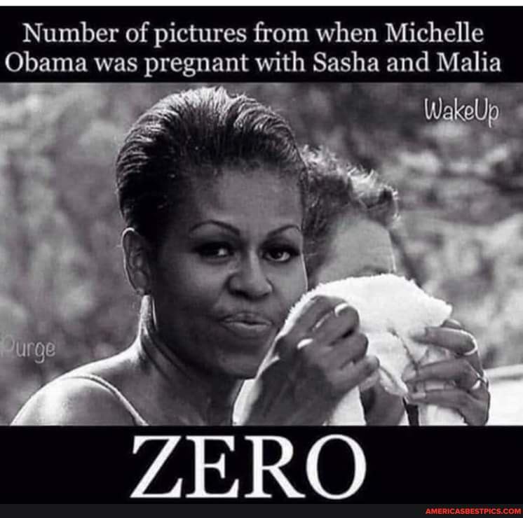 Number of pictures from when Michelle
Obama was pregnant with Sasha and Malia