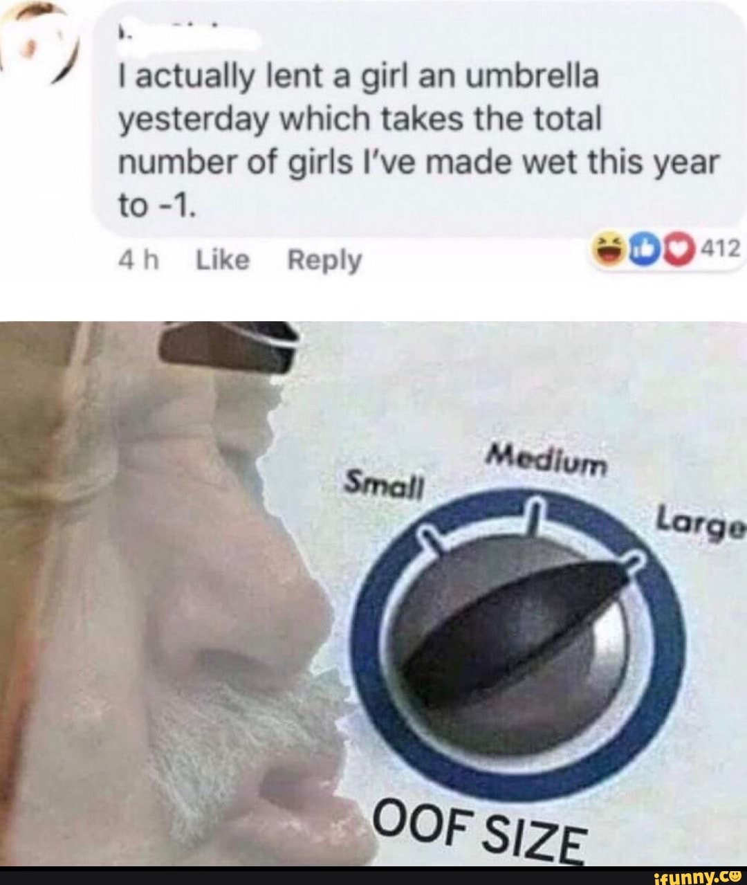 J
I actually lent a girl an umbrella
yesterday which takes the total
number of girls I've made wet this year
4h Like Reply Q