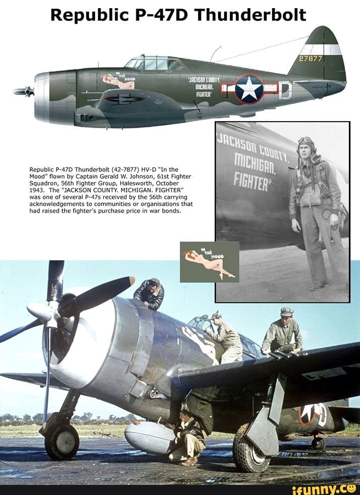 Republic P-47D Thunderbolt Republic P-47D Thunderbolt (42-7877) HV-D ...