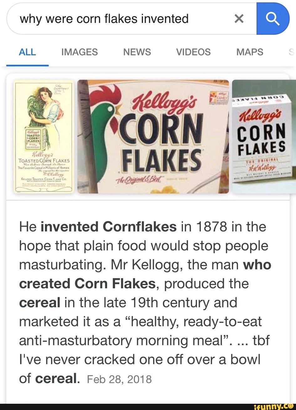 why were corn flakes invented        
        <figure class=