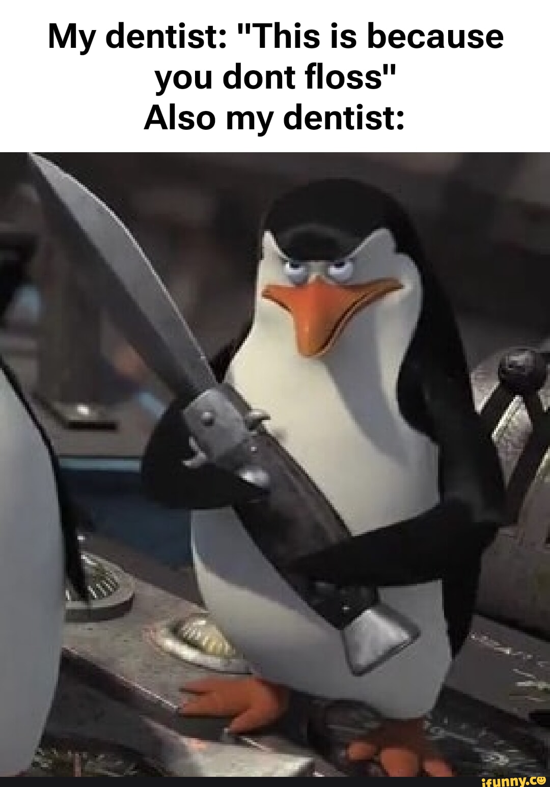 The way the dentist looks at me after I took a bite of his metal thing (it  was yummy) | @Rexfort1326 | Memes, image size:1080x1546