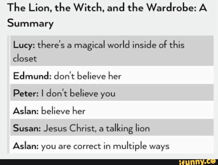 The Lion The Witch And The Wardrobe A Summary Lucy There S A