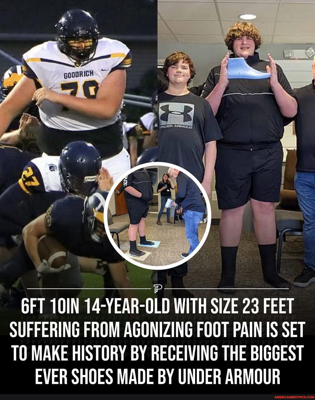 A 14-year-old boy is set to make history by receiving the biggest shoes ...