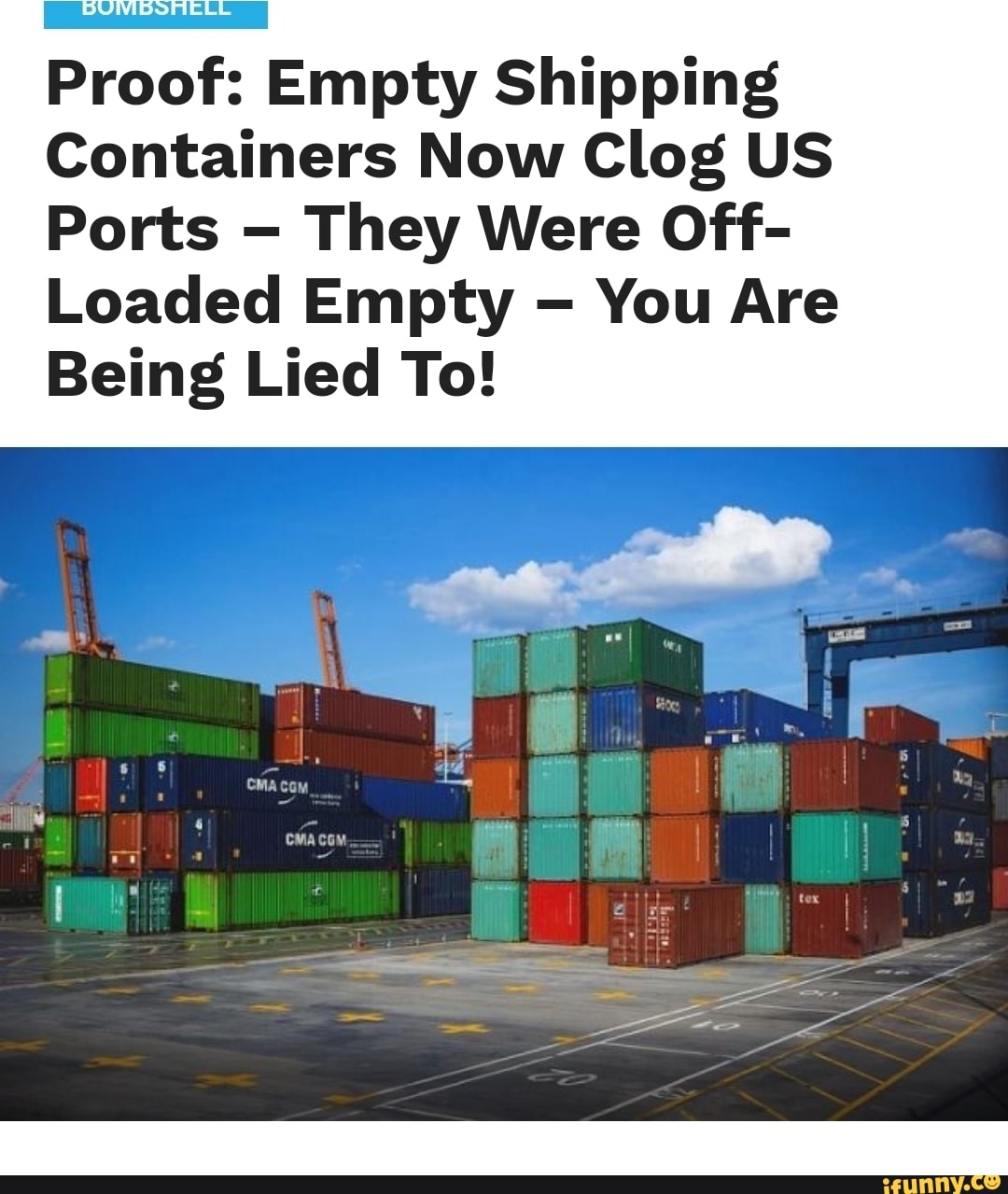 Proof: Empty Shipping Containers Now Clog US Ports They Were Off ...