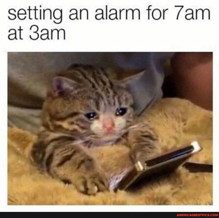 setting an alarm for at Sam