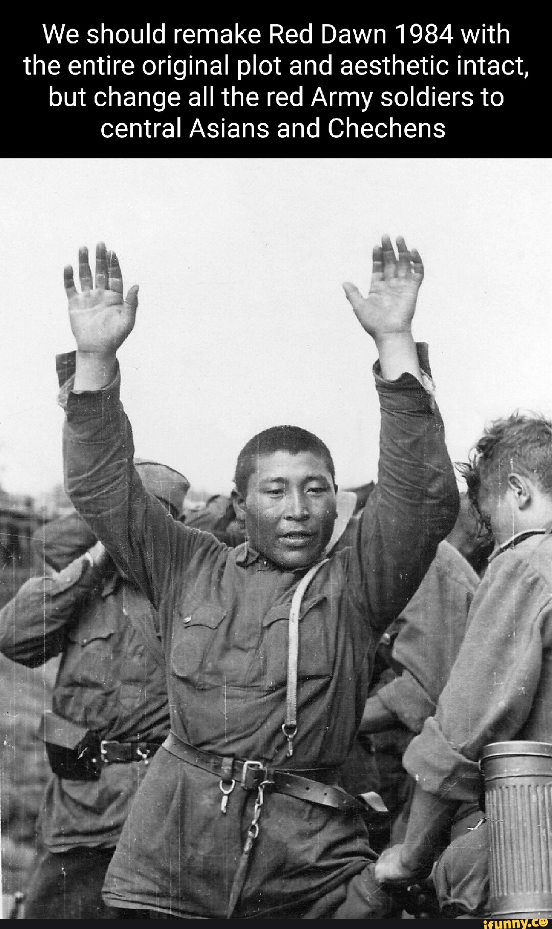 We should remake Red Dawn 1984 with the entire original plot and